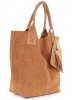 Bőr táska shopper bag Genuine Leather vörös 801